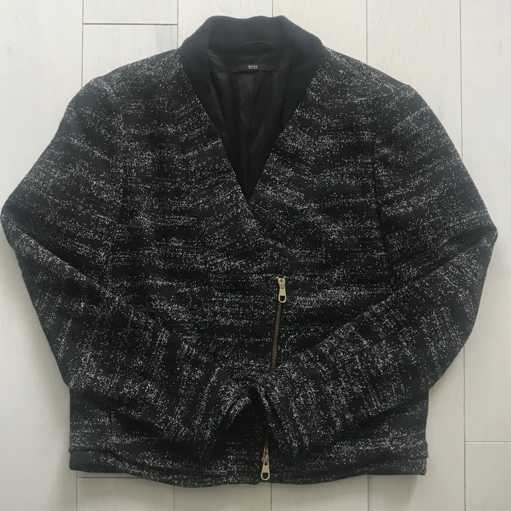 HUGO BOSS zip front jacket Sz 4